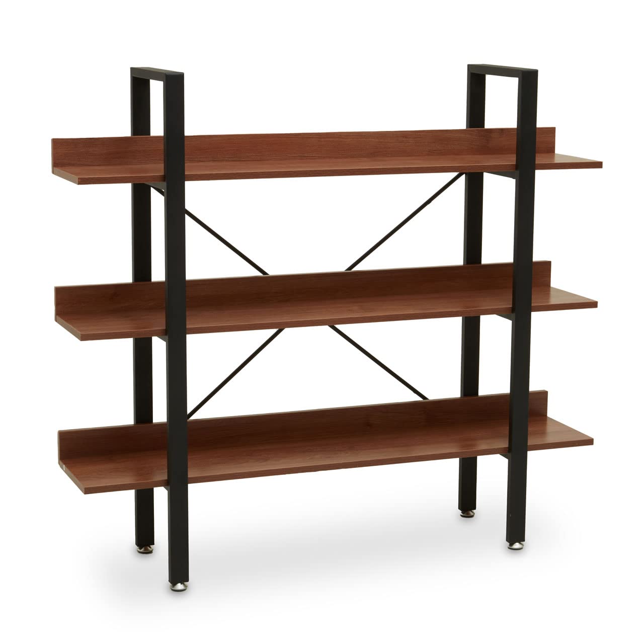 Interiors by Premier Laxton 3 Shelf Bookshelf Red Metal