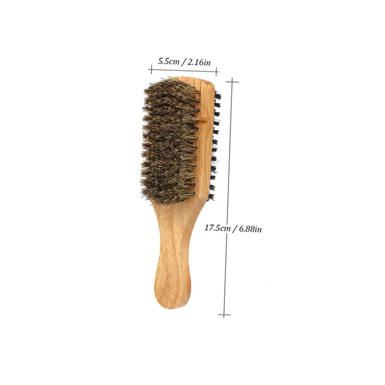 NULYLU Men's Beard Brush Bristle Brush for Curly Beard Styling Maker Portable Size