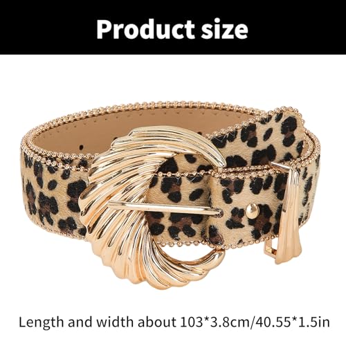Unisex Belt for Women Men 2000s Leopards Belt for Jeans Shorts Eye Catching Waiststrap Pants Belts Fashion Waist Ornament4