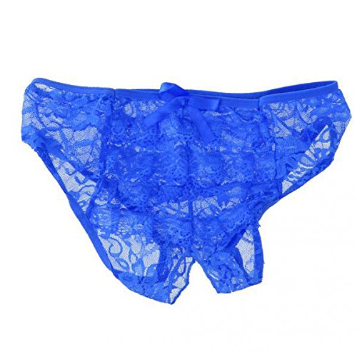 ZOOMELLA Womens Lace Open Crotch Low Rise G-String Underwear Dark Blue 3XL|Panties| Panties-picture-16