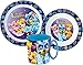 Paw Patrol - Set di stoviglie per bambini con piatto, ciotola per cereali e bicchiere con posate (riutilizzabili)