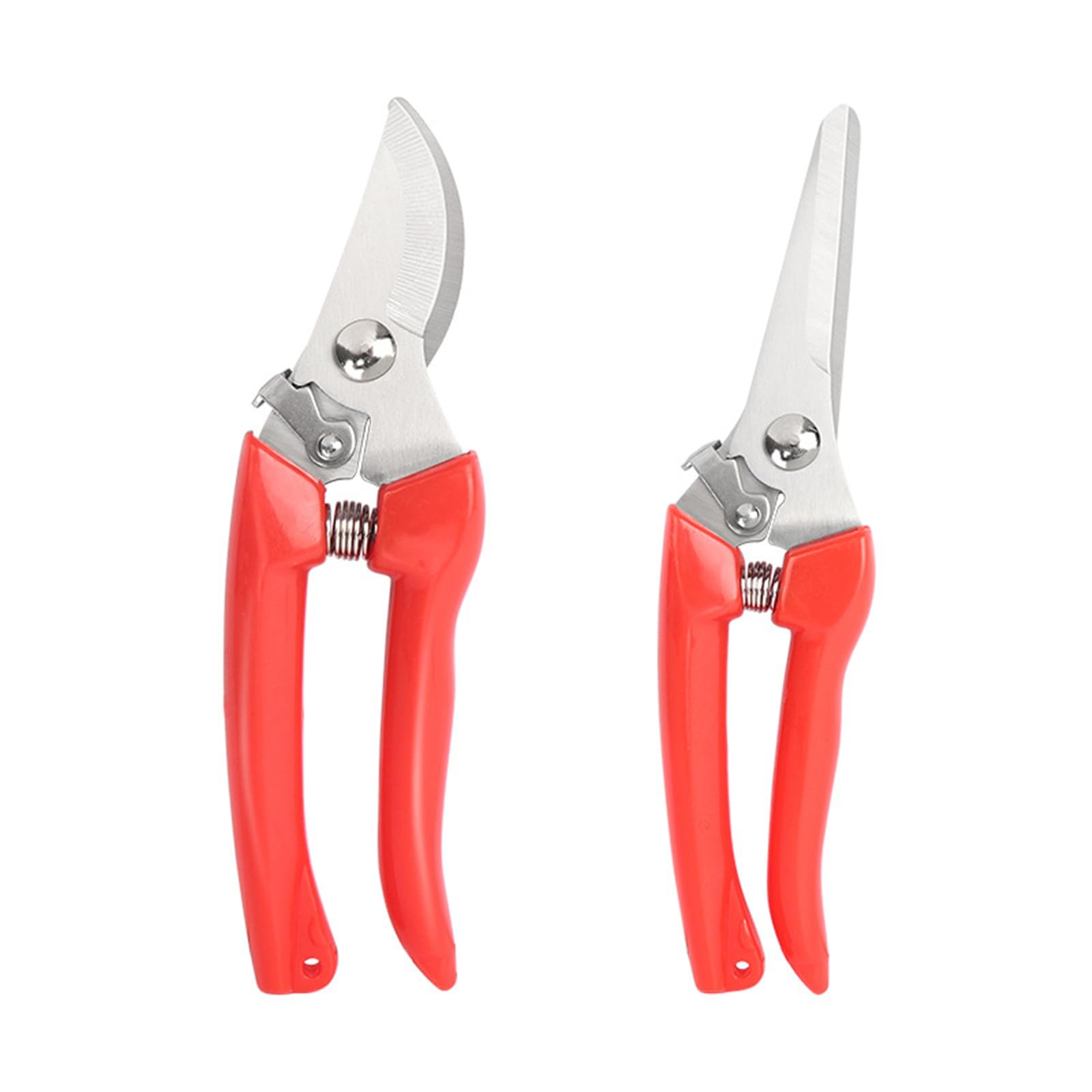 WUWYOUWL 2 Pack Stainless Steel Flower Scissors with Locking Device (Red)