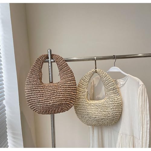 Bolso Tote tejido de paja para verano miniatura 6