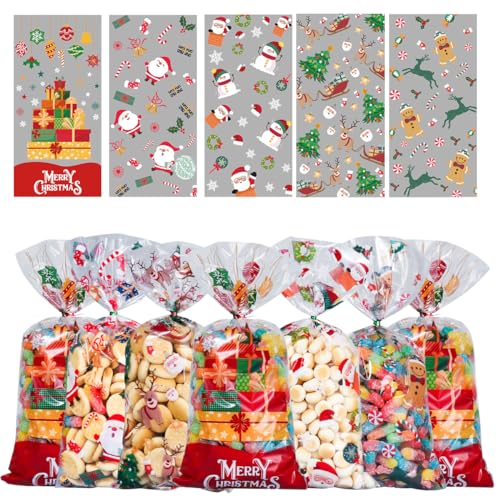 Sacs à friandises robustes anti-déchirure pour conserver les bonbons et chocolats de Noël