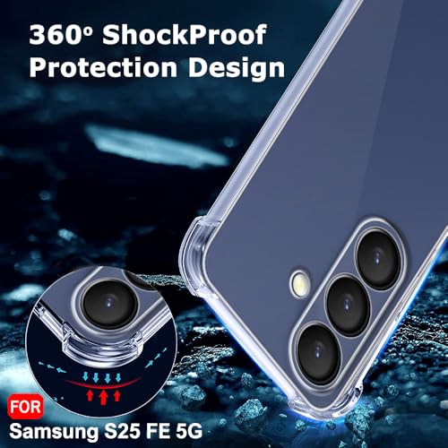 Image of TheGiftKart Transparent Crystal Clear Back Cover Case for Samsung Galaxy S25 FE 5G | Shockproof Soft TPU Case | Cushioned Edges for Ultimate Protection Back Cover Case (TPU, Transparent)