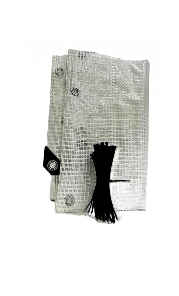 Telone Occhiellato Trasparente 2.5x3 Mt - Impermeabile, Con 100 Fascette, Per Esterno E Campeggio - Foto 2