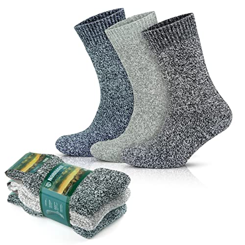 Chaussettes d'hiver thermiques en laine pour randonnée et intérieur cocooning