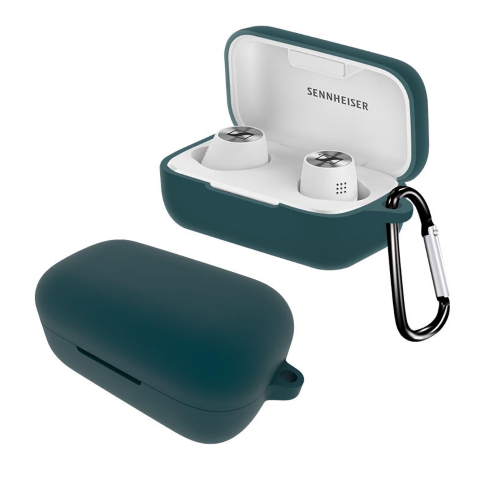 Schutzhülle Für Sennheiser Accentum Open Wireless Earbuds, Weiche Silikonhülle Mit Umhängeband, Hautfreundlich Und Langlebig, Schwarz