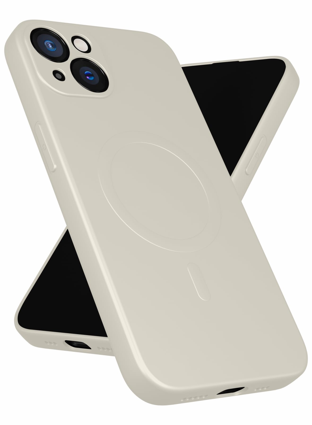 MOBILIUS for iPhone 13 Case,[Soft Anti-Scratch Microfiber Lining][Compatible with MagSafe] Magnetic Shockproof Phone Case Designed for iPhone 13, White