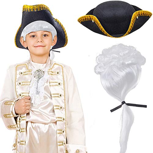 Photo 1 of **SEE NOTES**Beelittle George Washington Colonial Costume Dress Up Accessory Colonial Revolutionary War Style Tricorn Hat for Adult Kids