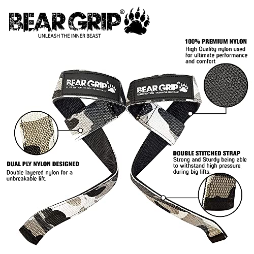 BEAR GRIP - Premium Dual Ply Sollevamento cinghie