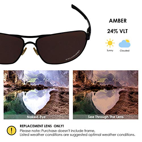 Image of BLAZERBUCK Polarized Replacement Lens & Nose Piece for Oakley Plaintiff Squared OO4063 Sunglass