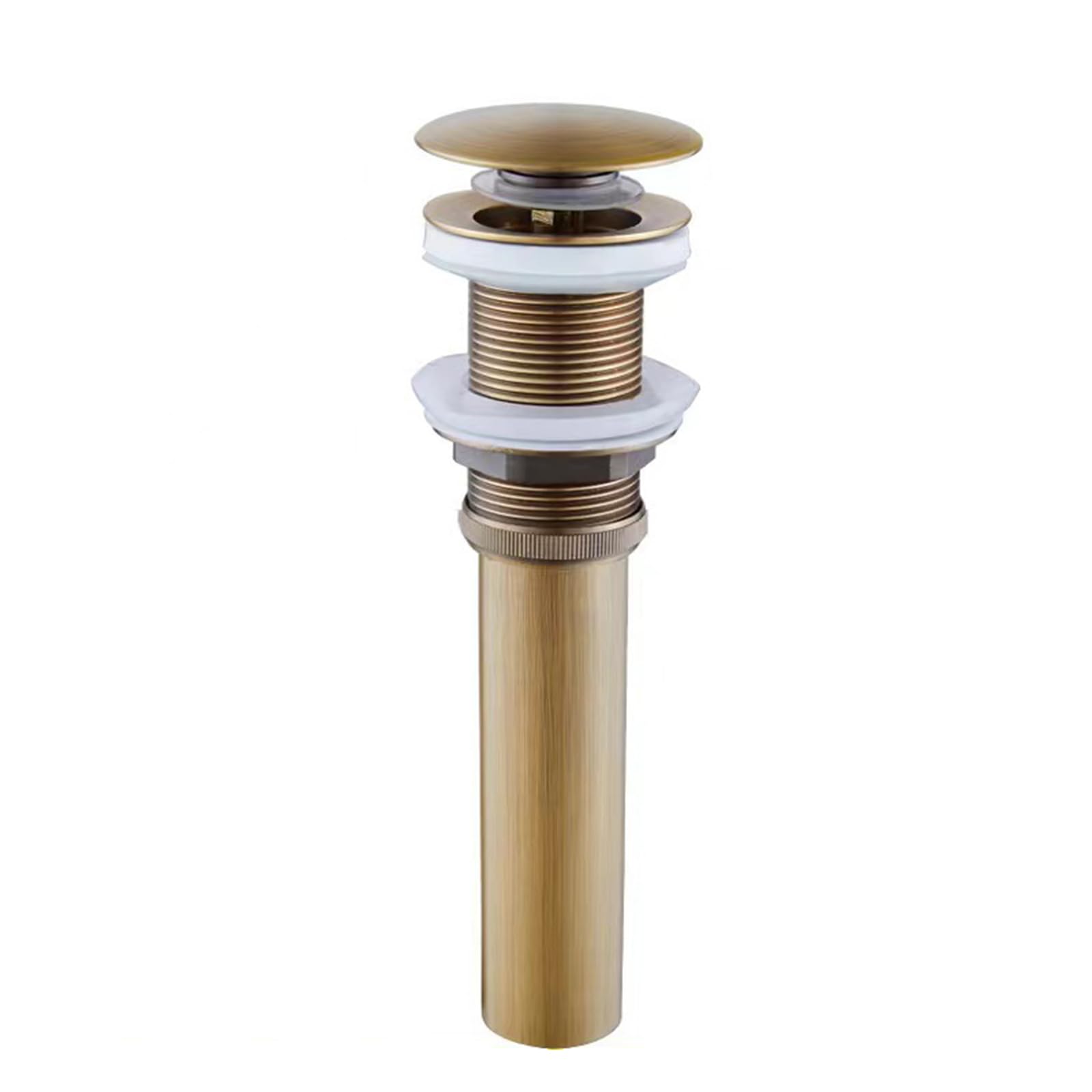 Tubo di scarico per lavello pop-up Tappo di scarico in ottone per Lavabo, vasca e lavandino, Multicolore(Antique)