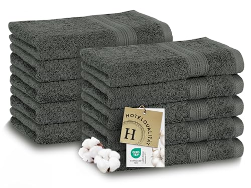 ZOLLNER 10er Set Gästetücher in 30x50 cm - besonders weiche und...