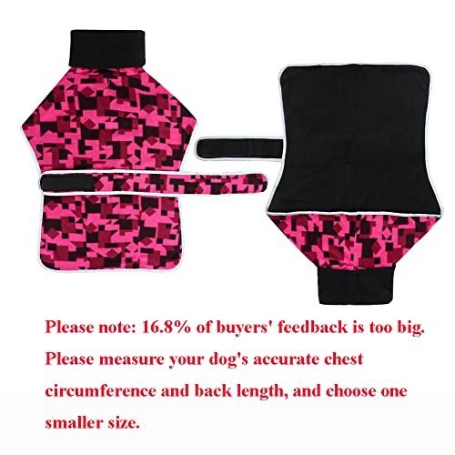Winterpullover aus Fleece, bequem, für Whippet Windhunde, warmes Fleecefutter und verstellbare Bänder, Rosa