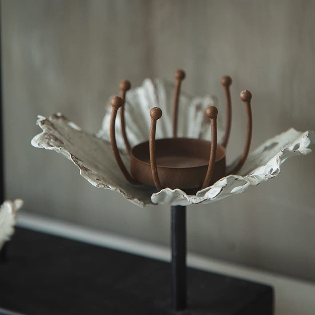 Portavelas nórdico retro de hierro forjado, adorno romántico adecuado para cena, sala de estar, cocina, restaurante, candelabros para centro de mesa