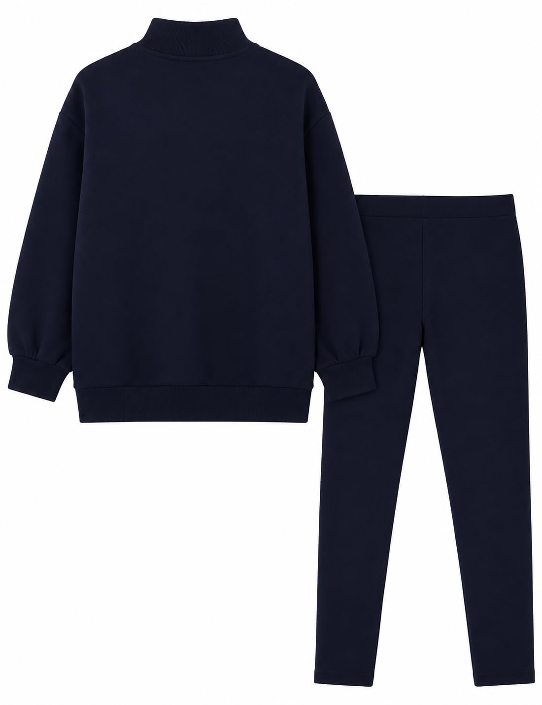 Conjunto deportivo para niña con sudadera y pantalón, leggings, azul con detalles gráficos, cómodo y versátil para estaciones frescas – Mono para niñas y niñas 7732