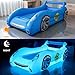 Air Candy Sleep Racer Dream Car Inflatable Kids Bed with LED Night Light Glow – Blue Race Car Air Mattress for Kids Sleepovers, Naps & Travel, Ages 3–12