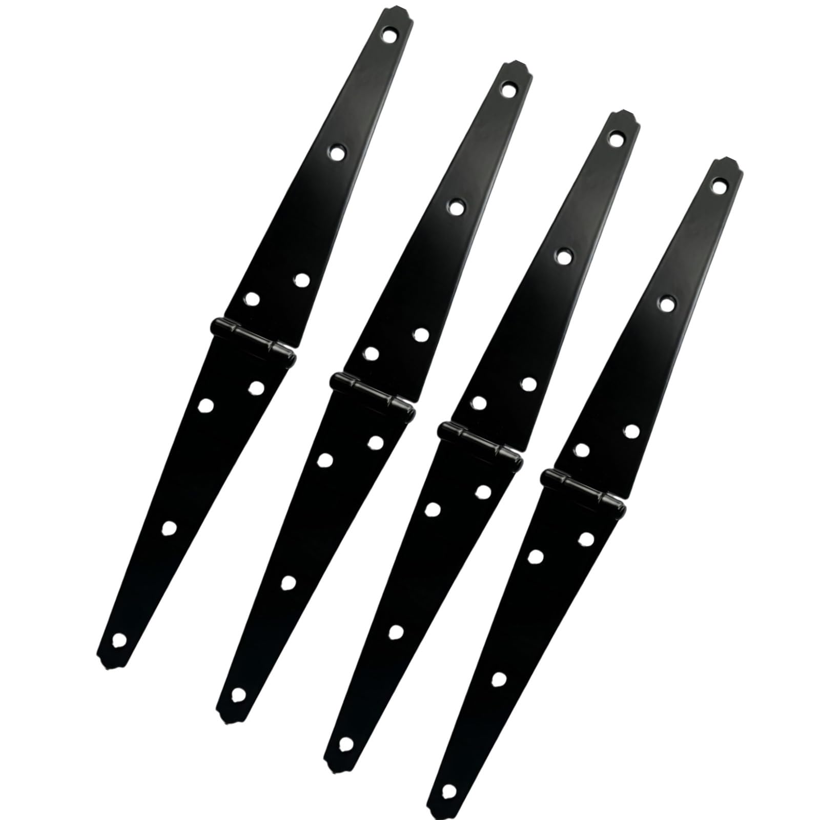 Decorative Strap Hinge Hardware Black Shed Door Gate Hinges with Screws Heavy Duty Shed Door Hinges Black Gate with Screws