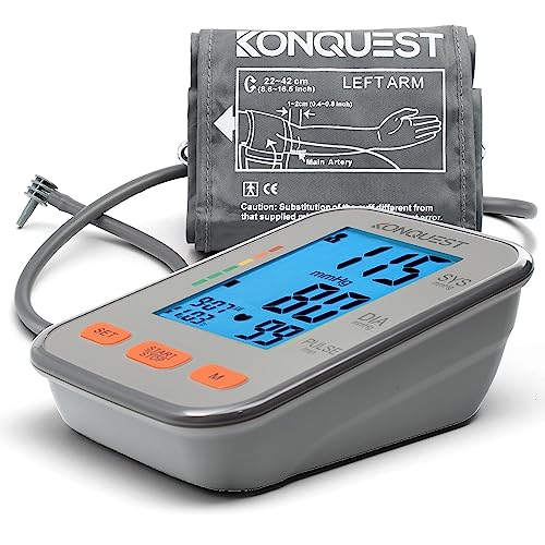 Konquest KBP-2704A Automatic Upper Arm Blood Pressure Monitor - Large Adjustable Bp Cuff - Large Backlit Display - Irregular Heartbeat Detector - Tensiometro Digital - Monitor For Home Use thumb #2