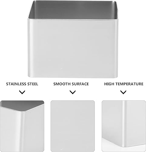 Miniatura 5 de Molde cuadrado útil para mousse de acero inoxidable, anillo para tartas, cortador de mousse, molde de postre, molde de pastelería, herramienta para