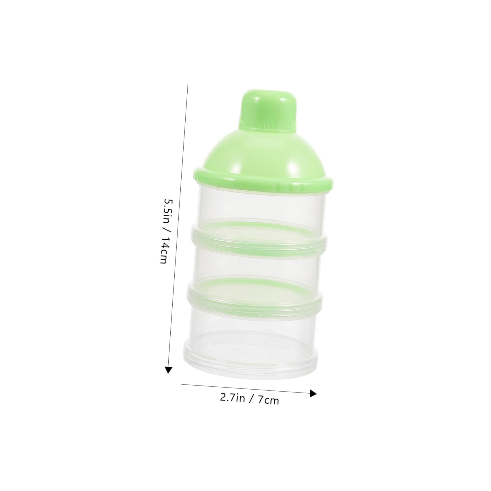 BESPORTBLE 3Pcs Portable Milk Powder Storage Container Sealed Leakproof Box Layers for Freshness for Go Feeding