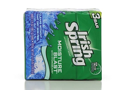 Image of Irish Spring Moisture Blast Deodorant Soap, 3 x 4 oz
