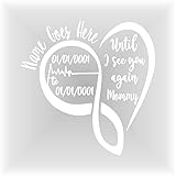 in Loving Memory/Heart Beat/Until I See You Again/Vehicle Decal/Window Sticker PTD (Layout C, White)