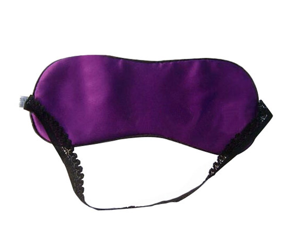 100 Double Sided Silk Sleep Eye Mask With Adjustable Strap PURPLE
