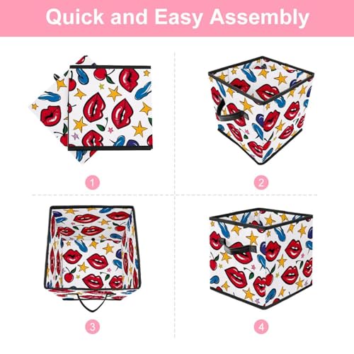 Boîte de rangement Lips Star Cherry pour optimiser vos étagères de dressing - 7