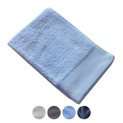 Jean & Len Gästehandtuch aus 100% Bio-Baumwolle, in der Farbe hellblau,...