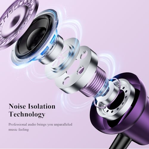 Image of ACANDYA USB C Wired Earbuds Students Headphones with Mic for Online Classes | Student USB C Headphones Wired In-Ear Earbuds with Microphone, School Online Learning Zoom Classes Earphones for Laptop Phone