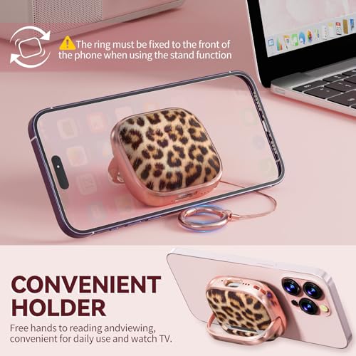 Image of Inesore for AirPods 4 Case Cover 2024 with Lock-Brown Jaguar | Two-Piece Design,with Gold Keychain & Cleaning Pen,Support Wireless Charging,Cute Luxury Case for Women Girly