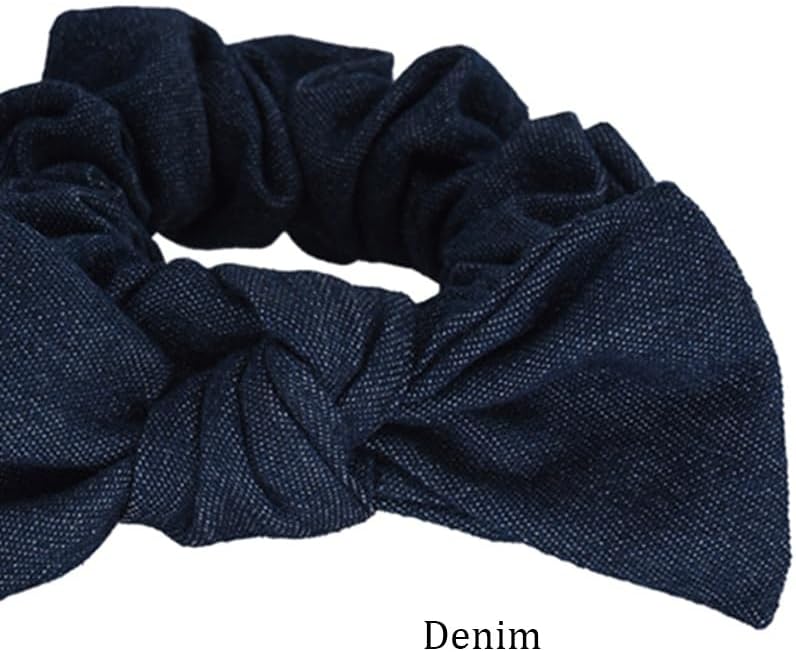 フレンチレトロデニムヘアタイヘッドバンド万能伸縮性ゴムバンド(Style 2)