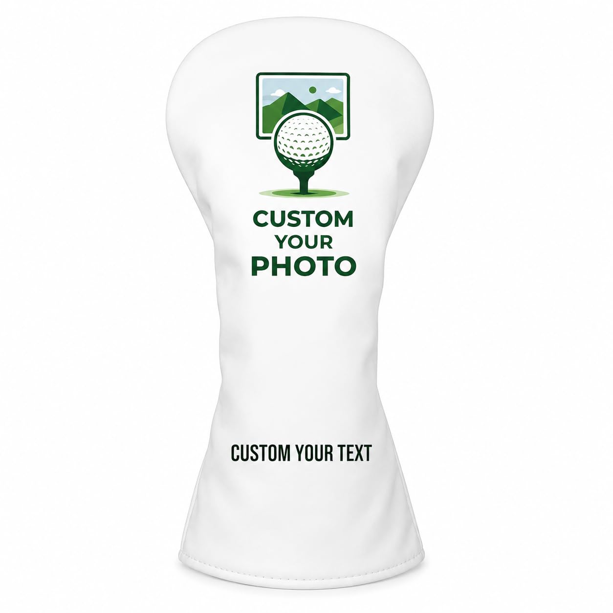 Personalised Golf Club Head Covers – Custom Golf Head Cover for Driver, Fairway Wood & Hybrid, Custom Name/Text or Photo, Leather Golf Headcovers, Golf Gifts for Men & Women