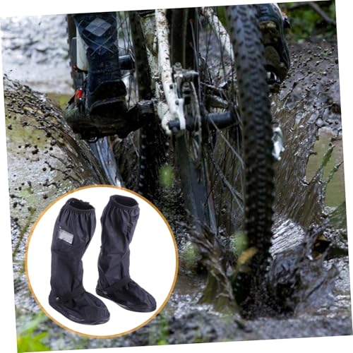 Fundas impermeables para calzado para actividades al aire libre, diseño grueso con hebillas, para ciclismo, pesca y senderismo, color negro, talla XL miniatura 4