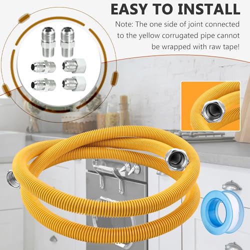 Puxyblue F-GASLINE72 KIT 72 Inch Flexible Gas Line Kit For Dryer thumb #5