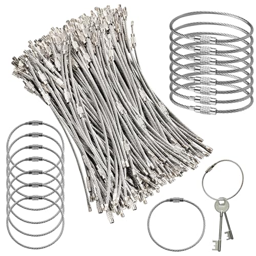 Ira Pollitt 100 Stück Draht-Schlüsselanhänger-Kabel