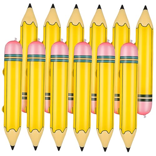 Crayons géants gonflables PVC Mikinona 12 pièces réutilisables pour écoles