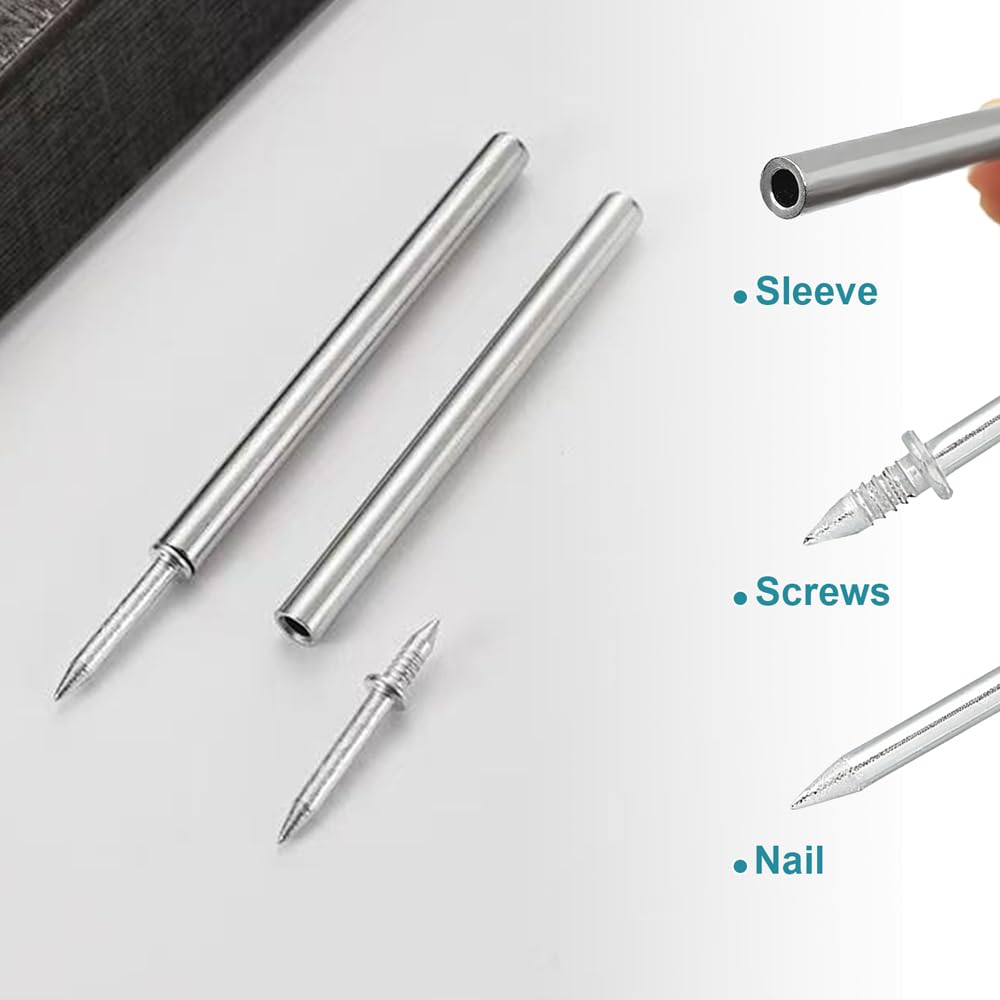 420 Pcs Double Headed Skirting Nails, Double Sided Traceless Nails with Sleeve Tool - Image 4