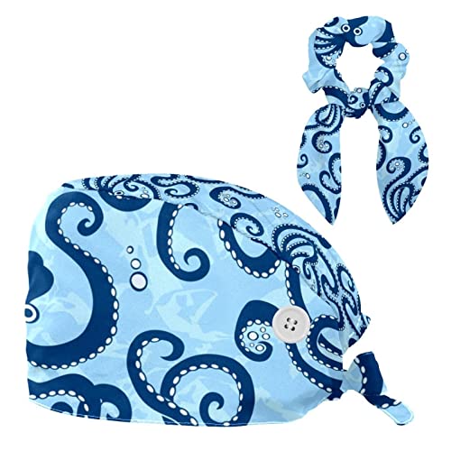 Bonnet de travail bleu avec bandeau anti-transpirant intégré en taille unique