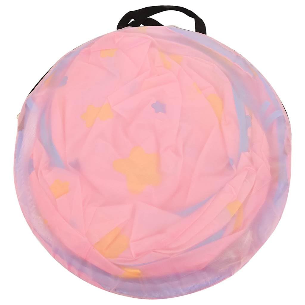 Mangloder Spielzelt mit 250 Bällen Rosa 301x120x128 cm, 3-in-1 Kinderzelt mit Bällebad, Krabbeltunnel, Spielhaus, geeignet für drinnen und draußen