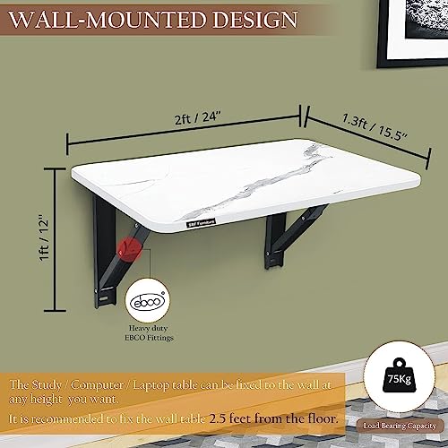 KVS Furniture Multipurpose Wall Mounted Shelf Folding Study Table,Office Table,Laptop Table,Folding Shelf Table for Home Office,Study Table(16X24... - Image 3