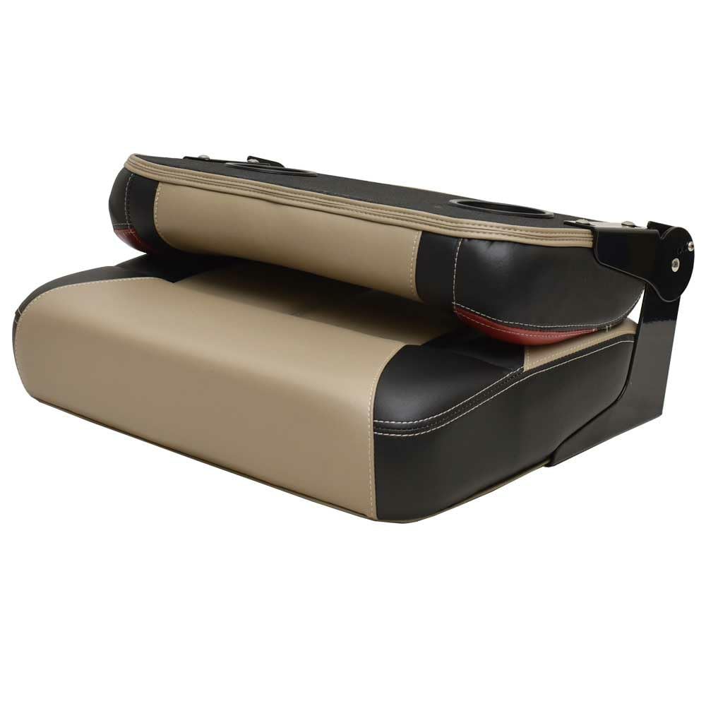 Generic Wise Boat Folding Bench Seat 8WD1300-857 | Mushroom Black Red