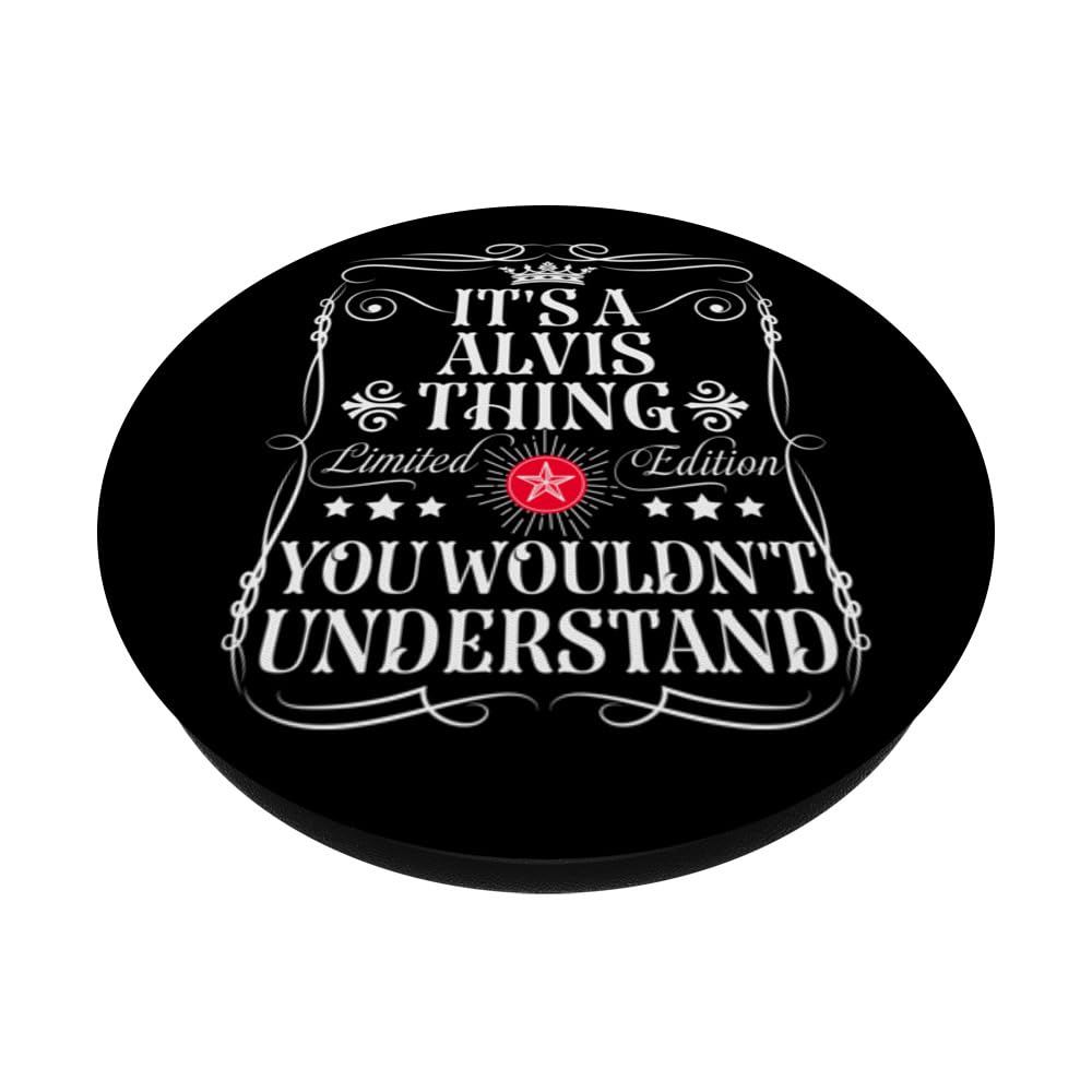 Alvis Name Its A Alvis Thing You Wouldn't Understand PopSockets Swappable PopGrip, Black - Image 2