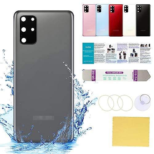 UooFide Compatible for Samsung Galaxy s20 Plus Back Screen Cover Glass Replacement 6.7-Inches Galaxy s20 Plus SM-G985 SM-G986 All Carriers with Installation Manual + Repair Tool Kit (Cosmic Grey)