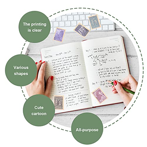 EXCEART 200 Vellen Vintage Diy Scrapbooking Stickers Antieke Postzegel Stickers Journaling Levert Retro Craft Diy Papers… - Afbeelding 5