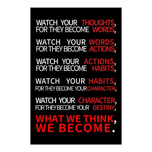 KALAWA Motivational Posters for Classroom Inspirational Motivational Quote Posters for School Posters Inspirational Wall Art, Perfect for Students School and Office(16''W x 24''H)