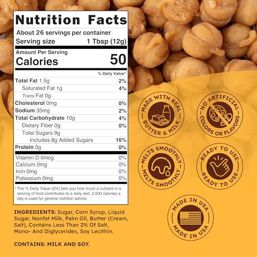 Snackathon Caramel Bits, 11 OZ Resealable Bulk Bag, Unwrapped Classic Sweet & Buttery Caramel Chips for Baking, Melting & Candy Making, Made in USA