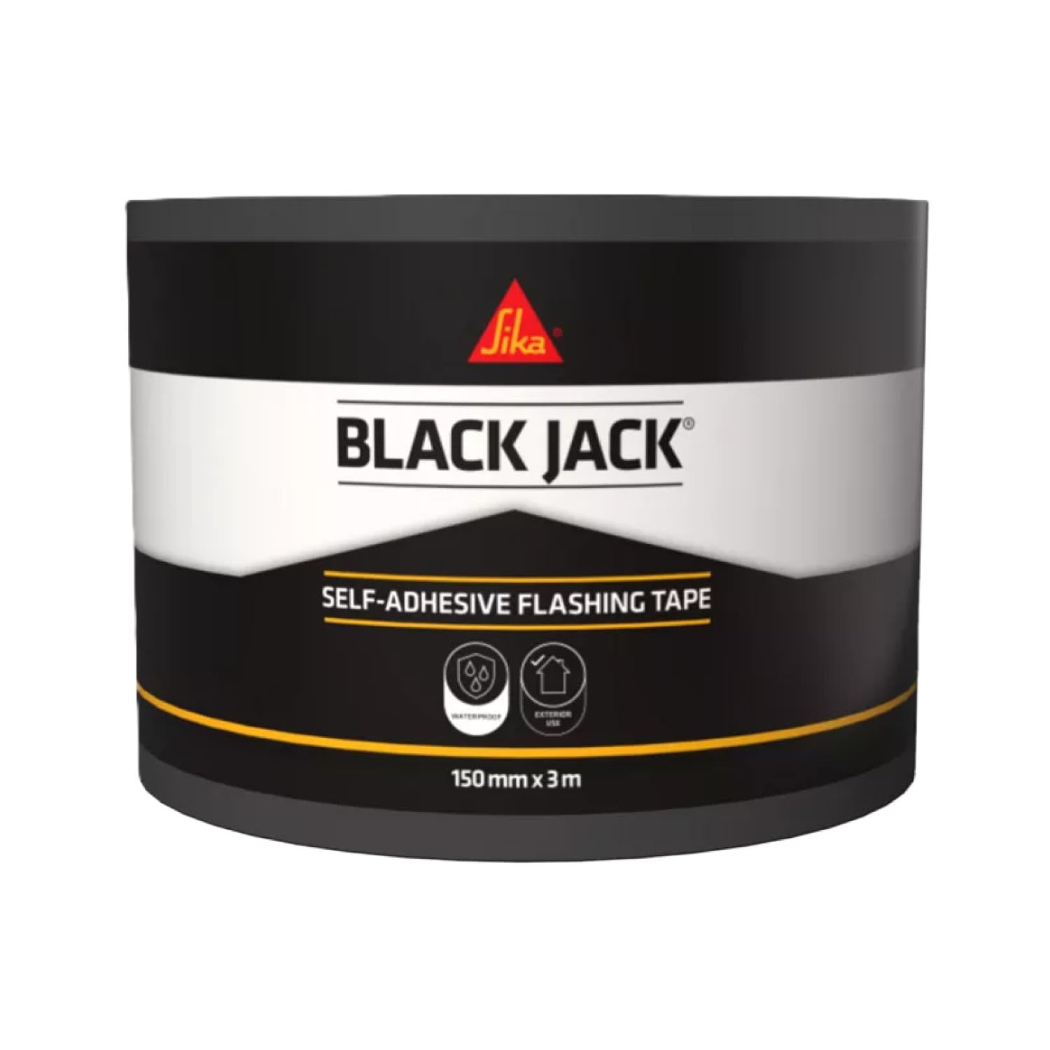 Everbuild Black Jack Self Adhesive Flashing Tape Diy Roll, 150Mm X 3M